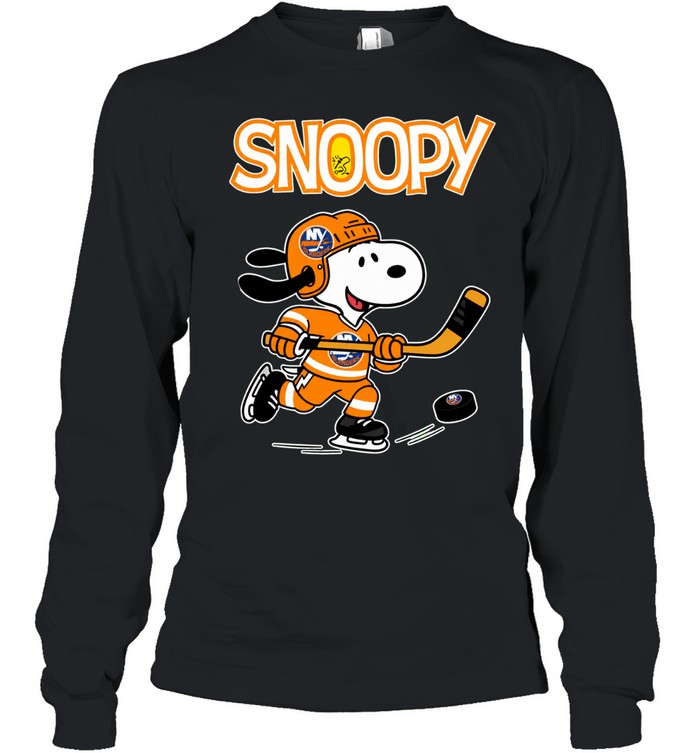 New York Islanders x Peanuts Snoopy hockey Long Sleeve Tee