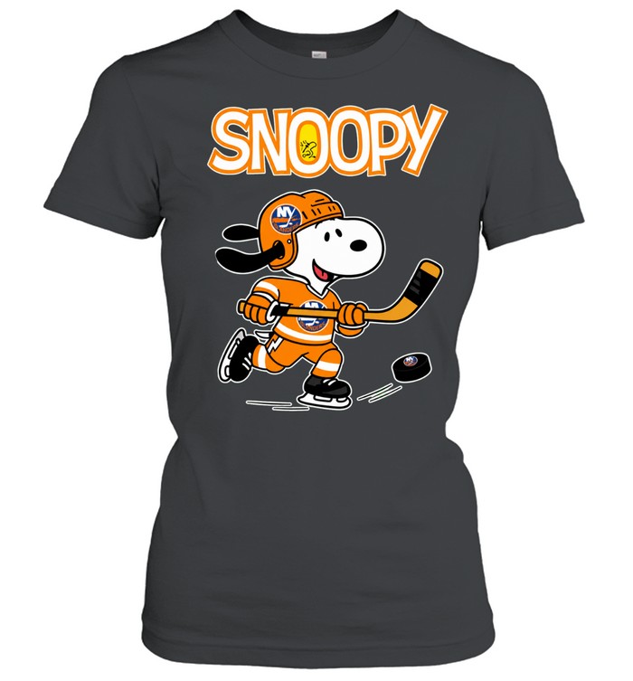 New York Islanders x Peanuts Snoopy hockey Women T-Shirt