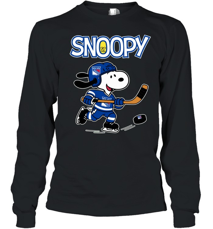 New York Rangers x Peanuts Snoopy hockey Long Sleeve Tee
