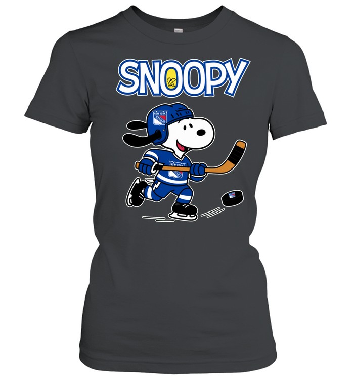 New York Rangers x Peanuts Snoopy hockey Women T-Shirt