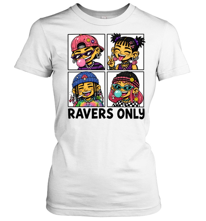 Ravers Only Pop Rap 4 characters Women T-Shirt