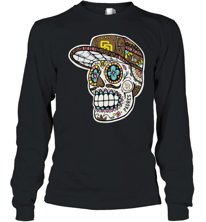 San Diego Padres sugar skull Long Sleeve Tee