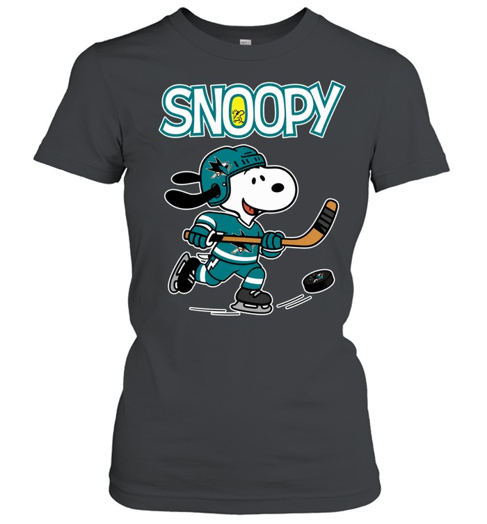 San Jose Sharks x Peanuts Snoopy hockey Women T-Shirt