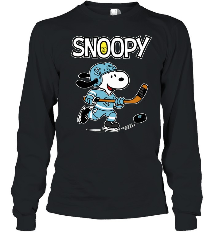 Seattle Kraken x Peanuts Snoopy hockey Long Sleeve Tee