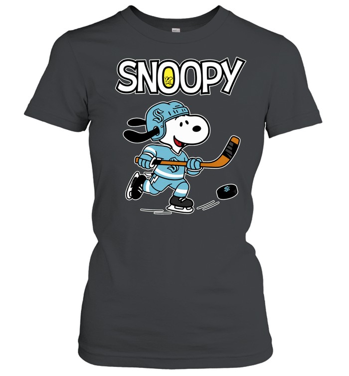 Seattle Kraken x Peanuts Snoopy hockey Women T-Shirt
