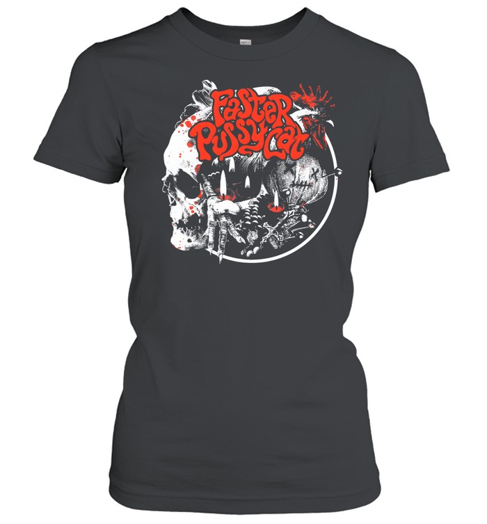 Skull Design Album Cover Faster Pussycat Women T-Shirt