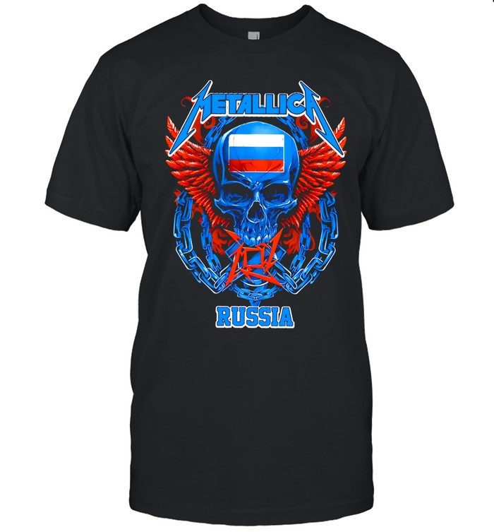 Skull Russia Flag Unisex T-Shirt