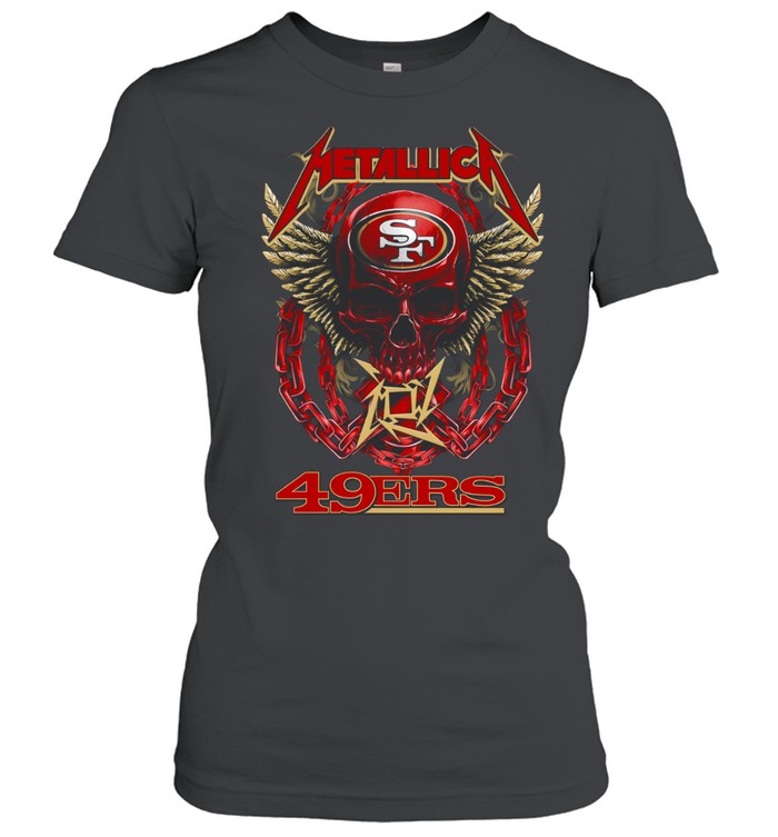 Skull San Francisco 49ers Women T-Shirt