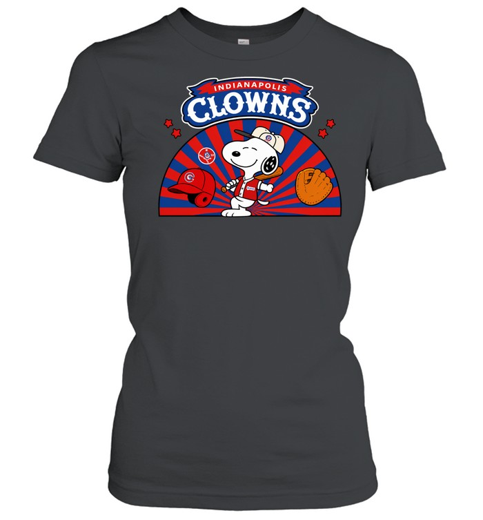 Snoopy Indianapolis Clowns diamond dog baseball cartoon Women T-Shirt