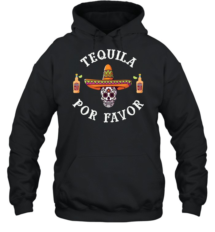 Sombrero Fiesta Skull Tequila Por Favor Cinco Hoodie