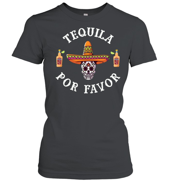 Sombrero Fiesta Skull Tequila Por Favor Cinco Women T-Shirt