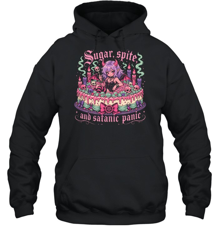Sugar Spite And Satanic Panic Cute Gothic Devil Girl Hoodie