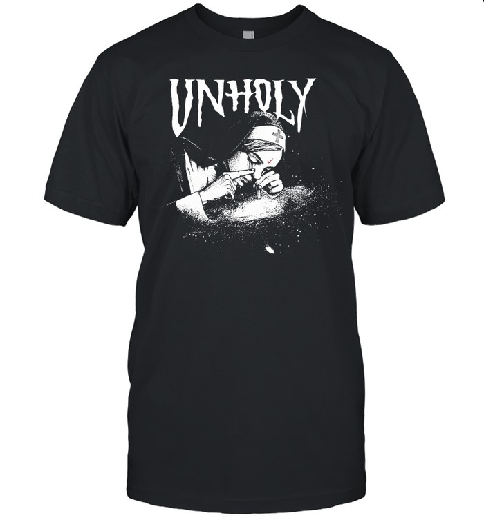 UNHOLY Nun Smoking Dark Unisex T-Shirt