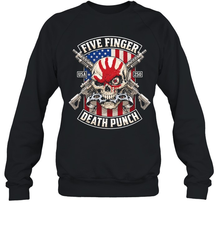 Five Finger Death Punch July 4th Skull Sweatshirt