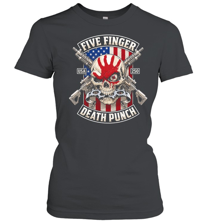 Five Finger Death Punch July 4th Skull Women T-Shirt