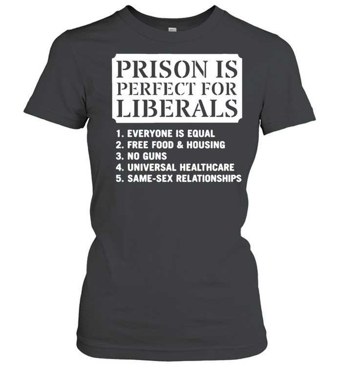 Prison Is Perfect for Liberals Edgy Anti Liberal Meme Women T-Shirt