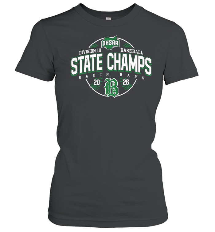 2026 OHSAA Baseball D3 State Badin Rams Women T-Shirt