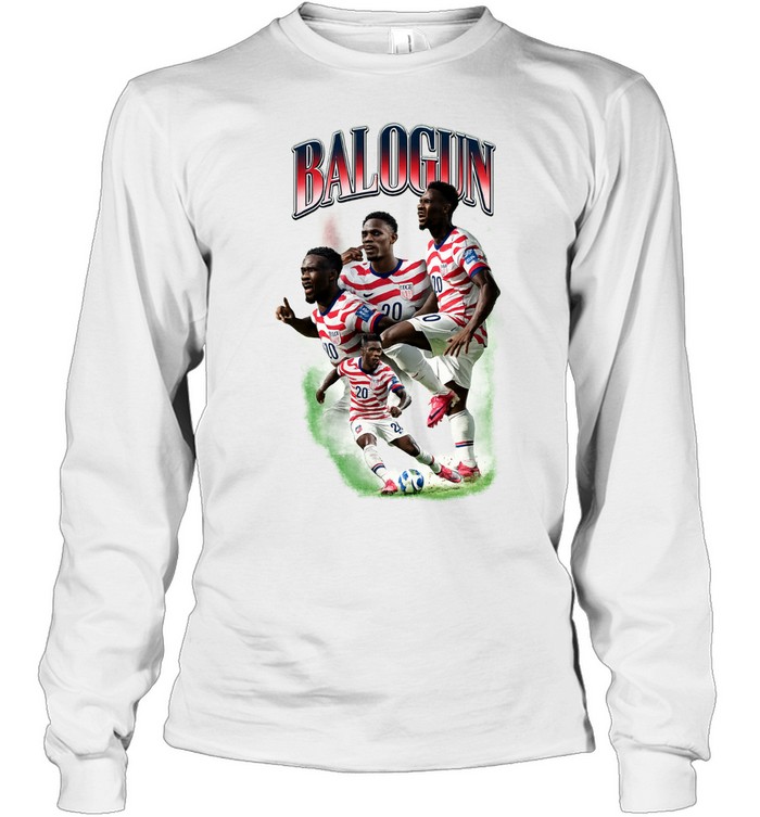 2026 World Cup Folarin Balogun USA Soccer No 20 Long Sleeve Tee