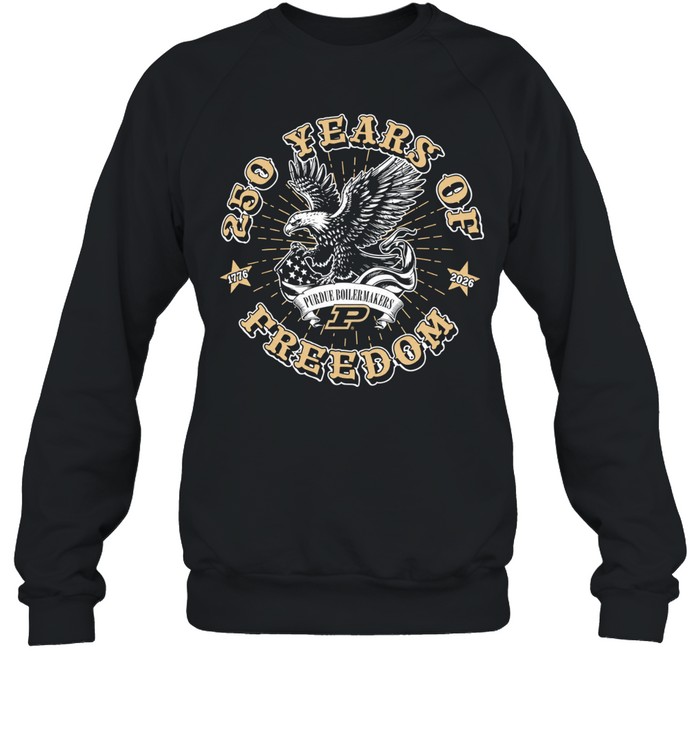 250 Years of Freedom Purdue Boilermakers 1776 2026 American Eagle Patriotic Sweatshirt