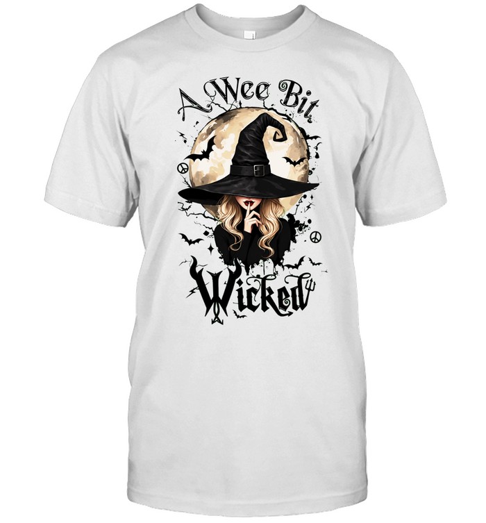 A Wee Bit Wicked Witch Holding Finger to Lips Unisex T-Shirt