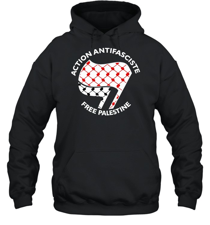 Action Antifasciste Free Palestine Hoodie