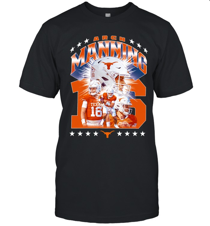 Arch Manning Texas Longhorns No 16 Collage Unisex T-Shirt