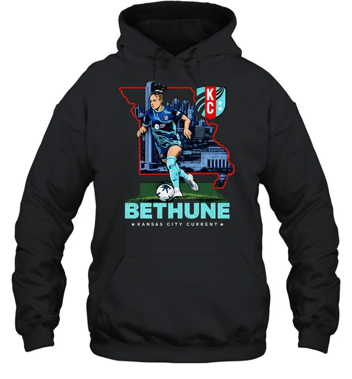 Bethune Kansas City Current soccer skyline Hoodie