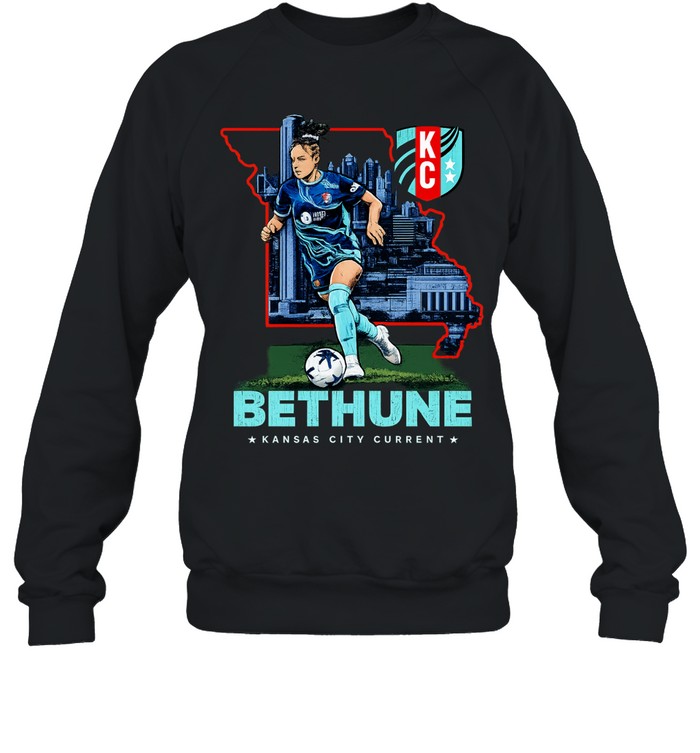 Bethune Kansas City Current soccer skyline Sweatshirt