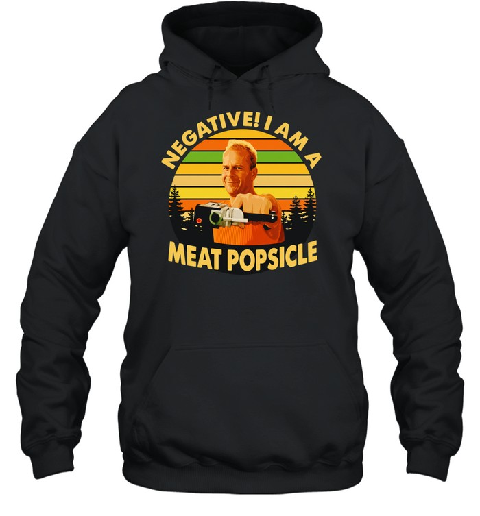 Bruce Willis Negative I Am a Meat Popsicle Retro Hoodie