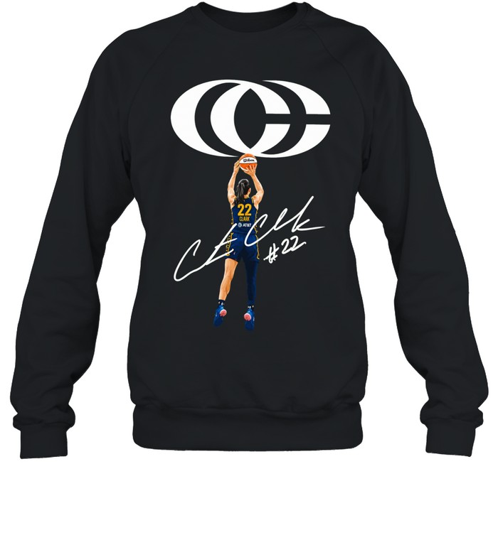 Caitlin Clark Indiana Fever WNBA 22 shooting stance signature Sweatshirt