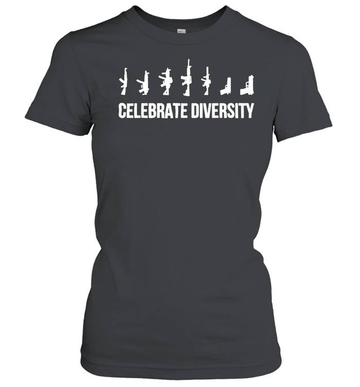 Celebrate Diversity Gun Silhouette firearms Women T-Shirt