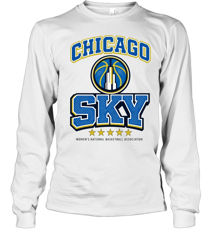 Chicago Sky Women’s National Basketball Association Logo Long Sleeve Tee