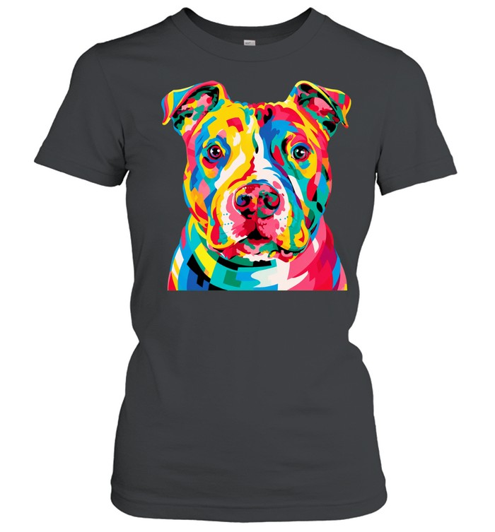 Colorful pop art pitbull Women T-Shirt