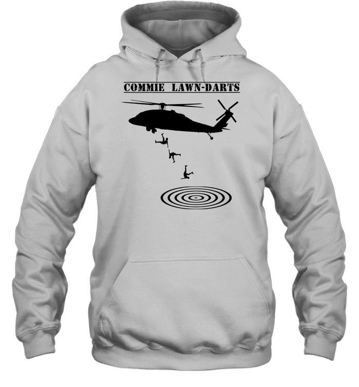 Commie Lawn-Darts Helicopter Paratrooper Meme Hoodie