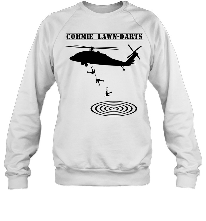 Commie Lawn-Darts Helicopter Paratrooper Meme Sweatshirt