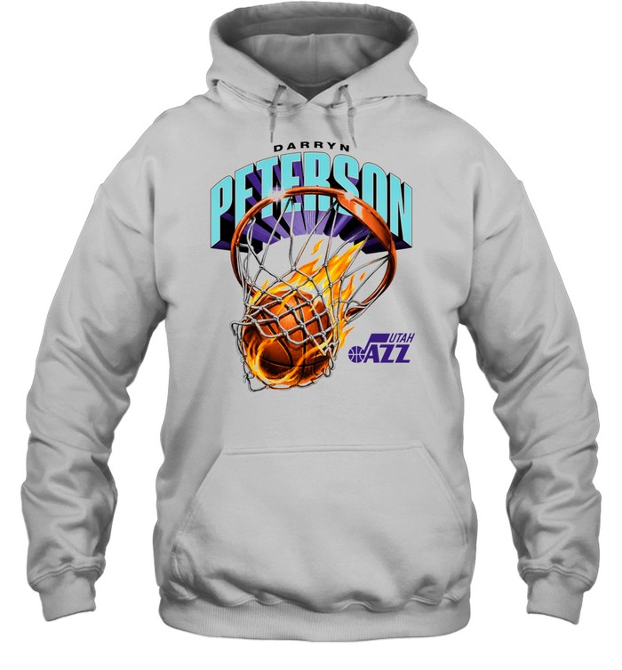 Darryn Peterson Utah Jazz basketball hoop flame Hoodie