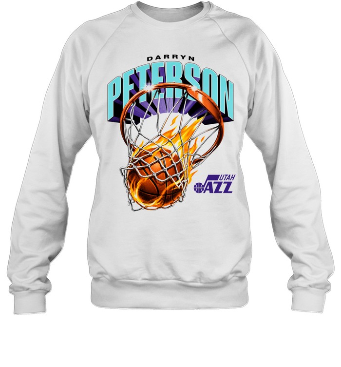 Darryn Peterson Utah Jazz basketball hoop flame Sweatshirt