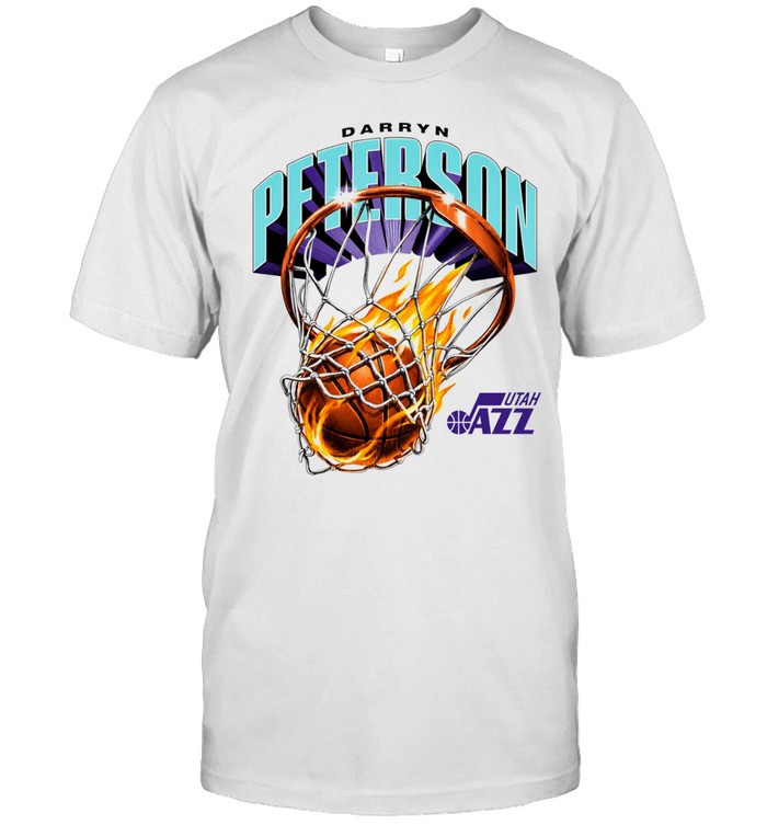 Darryn Peterson Utah Jazz basketball hoop flame Unisex T-Shirt