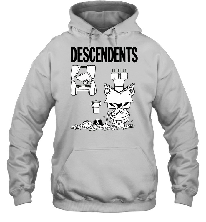 Descendents Milo Sitting on Toilet Reading Everything Sucks Hoodie