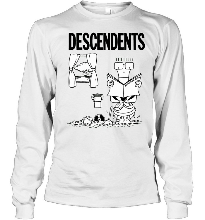 Descendents Milo Sitting on Toilet Reading Everything Sucks Long Sleeve Tee