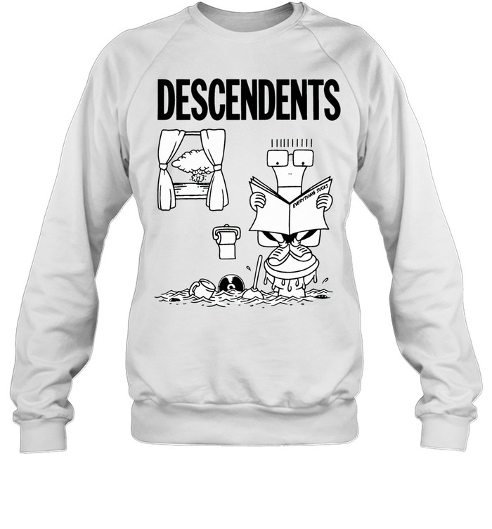 Descendents Milo Sitting on Toilet Reading Everything Sucks Sweatshirt
