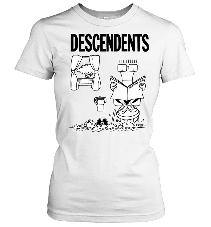 Descendents Milo Sitting on Toilet Reading Everything Sucks Women T-Shirt