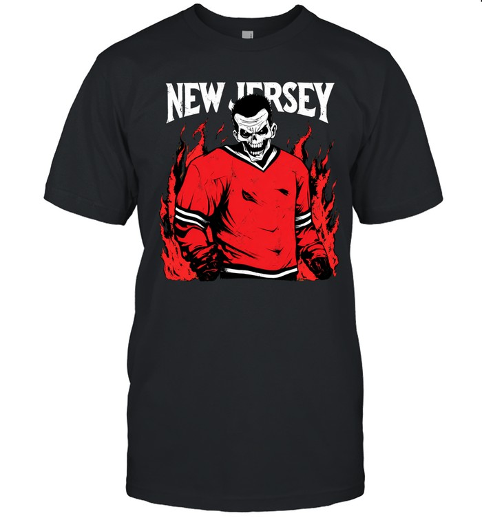 Devilishly Hockey Apparel New Jersey Skeleton Burning Jersey Unisex T-Shirt