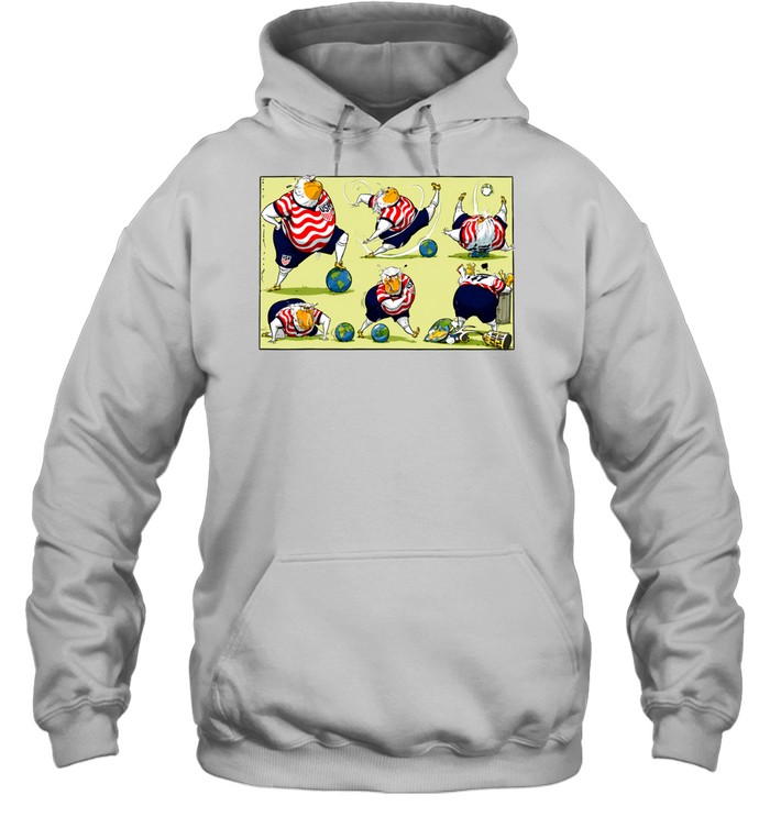 Donald Trump USA Soccer FIFA Fair Play Political Cartoon Hoodie
