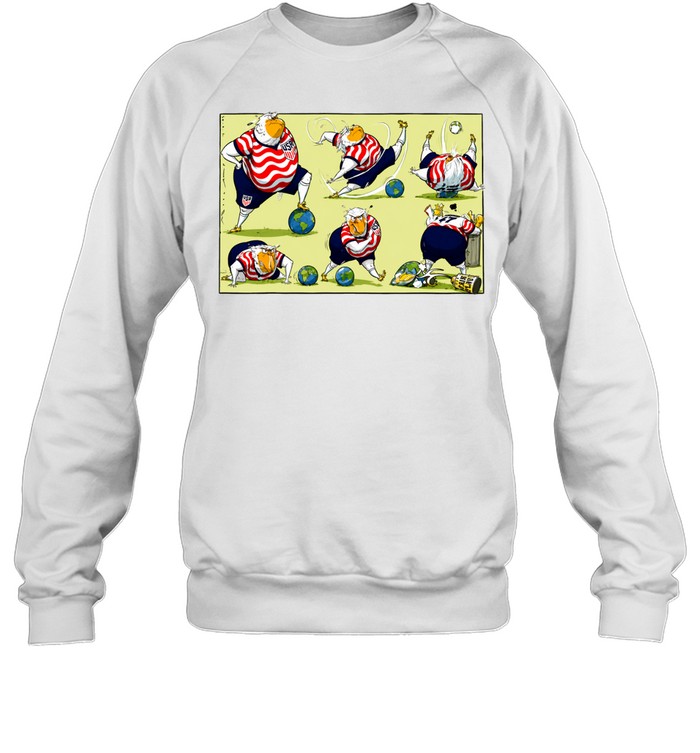 Donald Trump USA Soccer FIFA Fair Play Political Cartoon Sweatshirt
