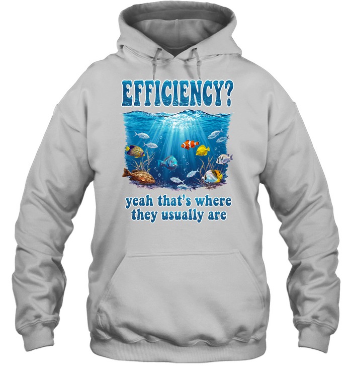 Efficiency yeah that’s where they usually are Hoodie