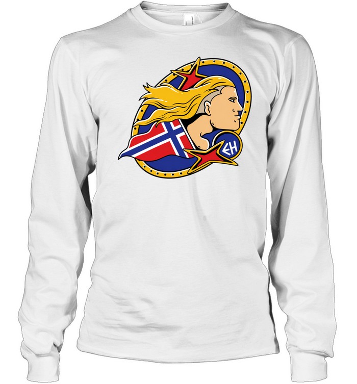 Erling Haaland Norway National Team Soccer World Cup 2026 Logo Long Sleeve Tee