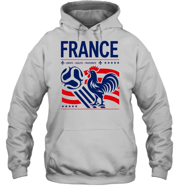 France National Football Team Wrorld Cup 2026 Rooster Soccer Ball Liberte Egalite Fraternite Hoodie