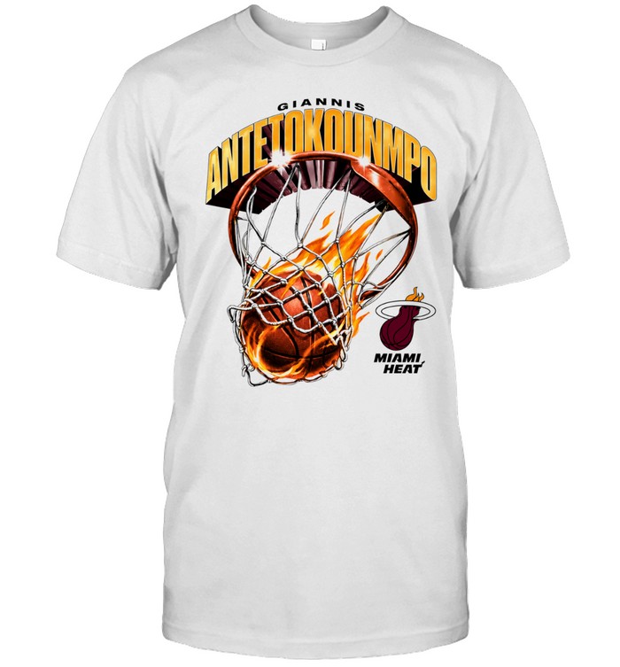 Giannis Antetokounmpo Miami Heat basketball hoop flame Unisex T-Shirt