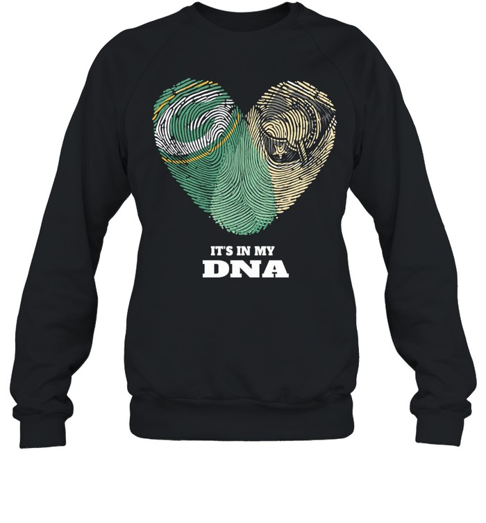Green Bay Packers and Army Black Knights It’s in My DNA Fingerprints Heart Love Fans Sweatshirt